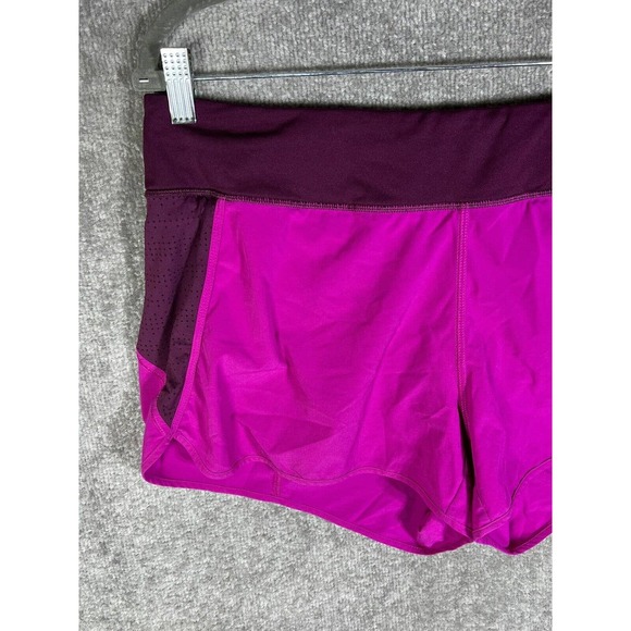 Athleta Track This Run Stretch‎ Athletic Shorts Womens Large Electric Fuchsia - Picture 7 of 12